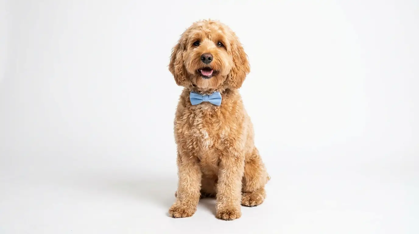 A freshly groomed happy dog